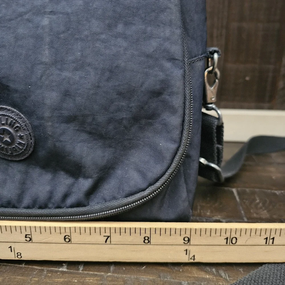 Kipling Kichirou Insulated Lunch Bag Blue Nylon Zip Around Shoulder‎ Strap